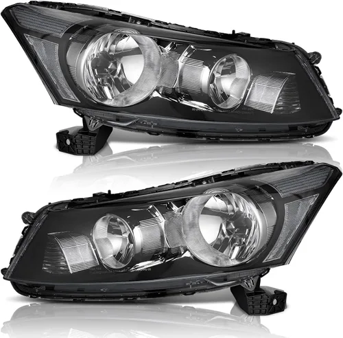 Vista 10 de WEELMOTO Par de faros delanteros para Honda Accord 4DR 2008-2012, repuesto para Honda Accord 4DR 2008, 2009, 2010, 2011, 2012, no es compatible