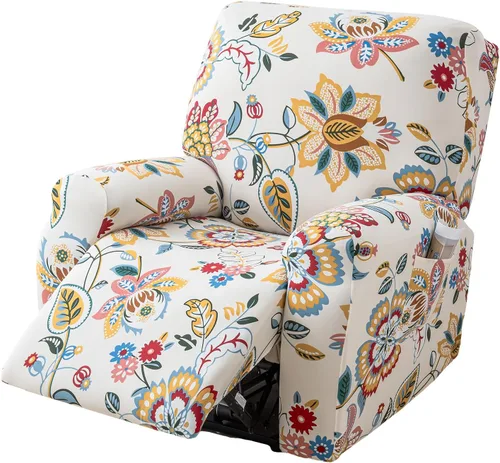 Vista 23 de Eco-Ancheng Fundas reclinables de 4 piezas, fundas para sillas reclinables, fundas elásticas para sofá reclinable, fundas ajustables