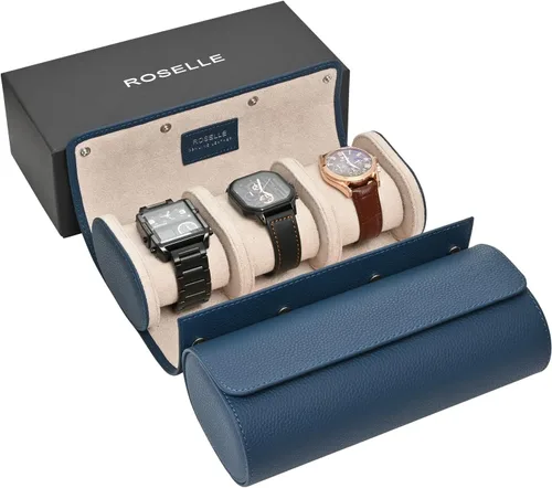 Vista 23 de ROSELLE Funda de reloj individual para hombre y mujer - Estuche de viaje Negro-1