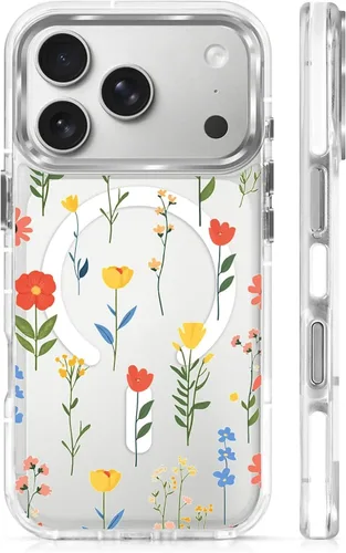 Vista 111 de Funda para iPhone 13 Pro, transparente con bonito patrón de tiburón azul, compatible con Magsafe funda protectora suave para mujeres y niñas (blanco)