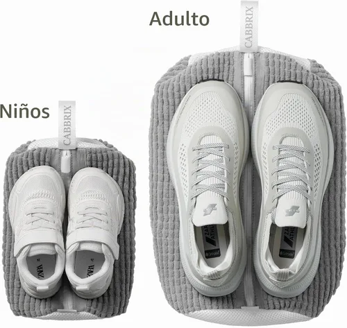 Vista 6 de Cabbrix zapato era bolsa, Gris, M, Bolsa de lavandería