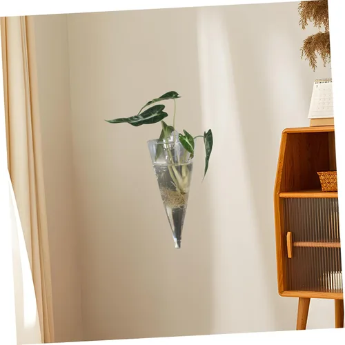 Vista 4 de Macetas colgantes de pared de cristal, jarrones de terrario de forma moderna para decoración del hogar y propagación de plantas
