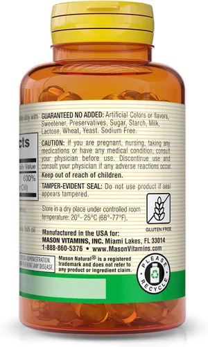Vista 3 de MASON NATURAL Vitamina D3 125 mcg (5000 UI) - Apoya la salud general, fortalece los huesos y los músculos, del aceite de hígado de pescado, 50