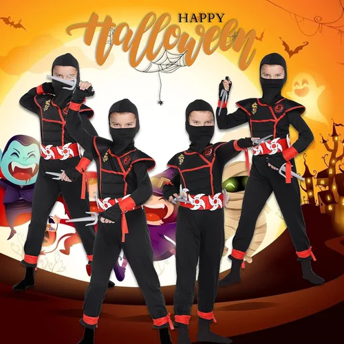 Vista 5 de Plusheddy Halloween children ninja dragon, endure logo cosplay costume M