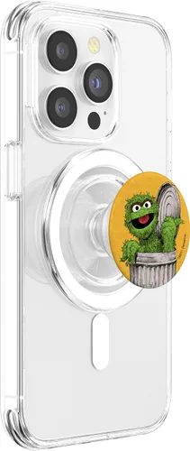 Vista 3 de Sesame Street Oscar the Grouch PopSockets MagSafe PopGrip para iPhone