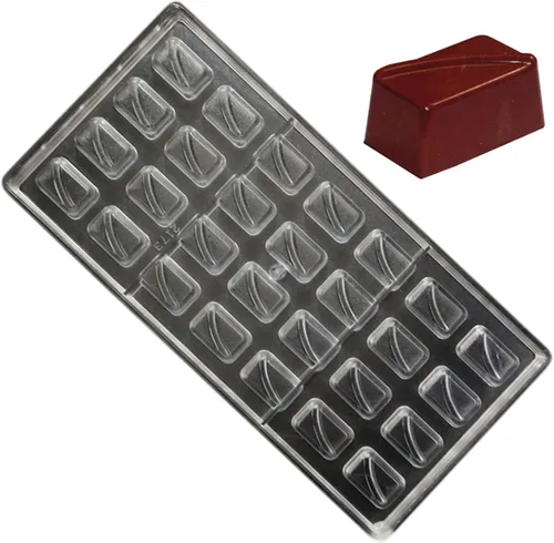 Vista 28 de Molde de policarbonato para chocolate, molde de caramelo de bricolaje, utensilios para hornear de plástico duro transparente, herramientas de 1