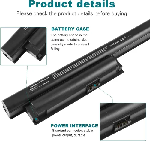 Vista 3 de Futurebatt Batería para portátil Sony Vaio VGP-BPS22 VGP-BPS22A VGP-BPL22 VGP-BPS22/A VPC-E1Z1E VPC-EA