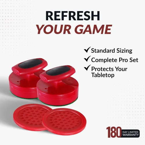 Vista 6 de Hathaway Pro-Series - Juego de discos y huelguistas de hockey de aire para sala de juegos familiar, con golpeadores ergonómicos de 4 pulgadas