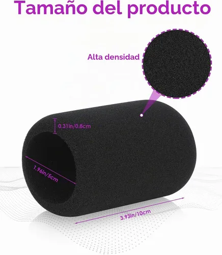 Vista 5 de Parabrisas de micrófono para HyperX QuadCast2 – Fundas de micrófono de espuma que mejoran la calidad de grabación, filtro profesional Hyperx