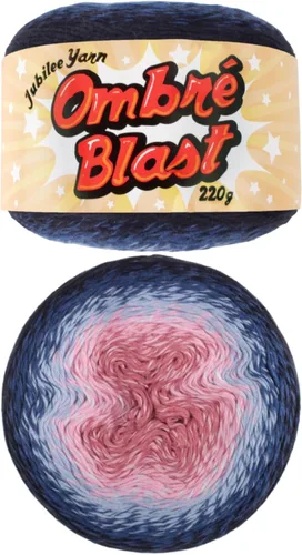 Vista 16 de JubileeYarn - Hilo Ombré Blast (7.76 oz/torta de algodón para bebé, 1 torta)