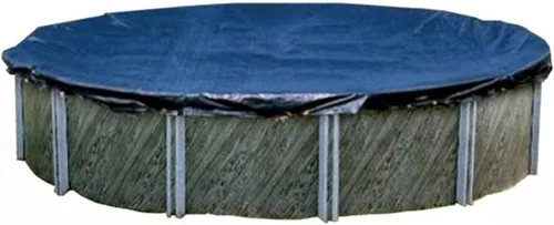 Vista 5 de Nueva cubierta redonda de invierno sobre el suelo para piscina de 28 pies + 2 almohadas de aire de 4 x 8 pulgadas