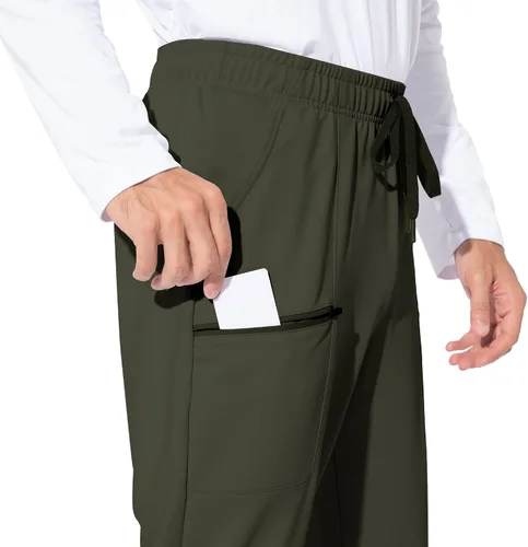 Vista 3 de M MAROAUT Pantalones deportivos para hombre, pantalones deportivos ligeros con bolsillos con cremallera, pantalones de entrenamiento para gimnasio