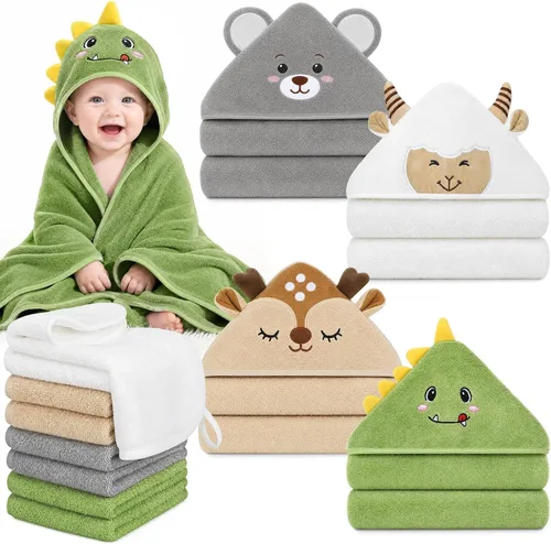 Vista 14 de Juego de 12 toallas de baño para bebés y niños pequeños
