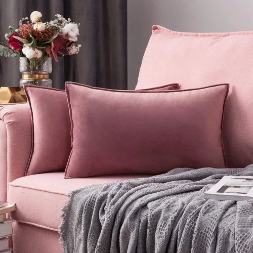 Vista 52 de MIULEE Paquete de 2 fundas de cojín decorativas de terciopelo suave, cuadradas, unicolor, para sofá, dormitorio, automóvil, 16 x 16 pulgadas