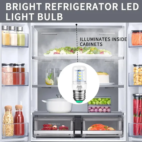 Vista 2 de Paquete de 2 bombillas LED D34L de repuesto para refrigerador de 3.5 W compatibles con congelador (110 V-240 V luz blanca) AP6278388 PS12364857