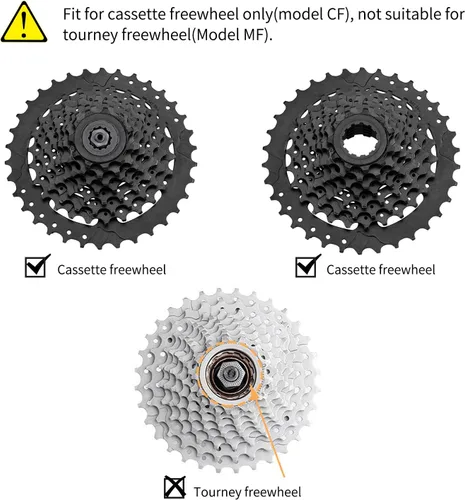 Vista 6 de QKURT Juego de herramientas de bloqueo de casete, herramienta de extracción de casete 2pcs herramienta de mantenimiento Freewheel