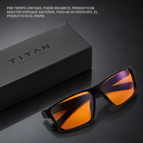Vista 6 de Gaoye Titan Gaming Glasses, Blue Light Blocking, Night Driving Glasses for Men, Computer Protection, Gift for Gamers Negro