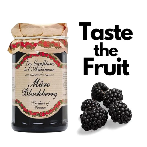 Vista 2 de Mure Jam Preserves (Blackberry) Andresy Mermelada francesa totalmente natural caña de azúcar pura frasco de 9 oz Confitures a l'Ancienne, One