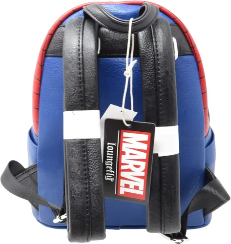 Vista 3 de Loungefly X Mochila de cuero sintético de Marvel Spider-Man Suit Mini RojoAzul Viajar