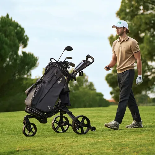 Vista 2 de KVV Electric Golf Push Cart with Remote Control, Super Compact and Lightweight Electric Golf Cart,Smallest Folding Size Electric Golf Cart, Suitable