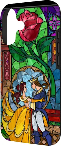 Vista 2 de Disney La Bella y la Bestia - Carcasa de Vidrio Emplomado de Bella y el Príncipe para iPhone 17