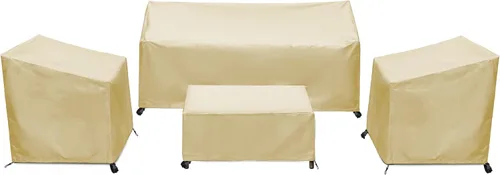 Vista 10 de Fundas para Muebles de Patio, Funda para Muebles de Exterior Impermeable, Fundas de Juego de Muebles de Patio para Juego de Conversación al Aire