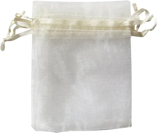 Vista 10 de ATCG 50 bolsas de organza grandes con cordón de 8 x 12 pulgadas, decoración de festivales, bodas, fiestas, bolsas de maquillaje (azul aguamarina)