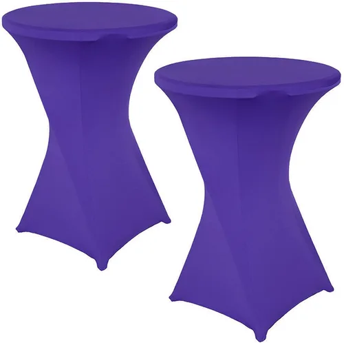 Vista 12 de Jeloris Paquete de 2 manteles redondos de elastano elástico de elastano de 32 x 43 pulgadas, color negro, para bodas, banquetes, eventos, fiestas