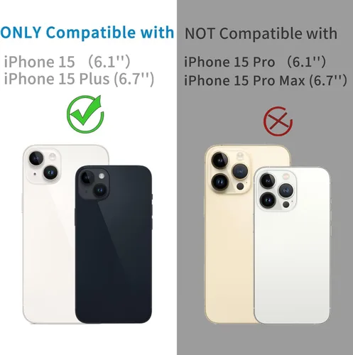 Vista 18 de Dengduoduo Paquete de 3 protectores de lente de cámara de vidrio templado para iPhone 15 de 6.1 pulgadas y para iPhone 15 Plus de 6.7 pulgadas