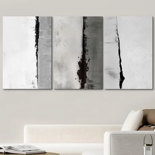 Vista 186 de wall26 Lienzo enmarcado para pared, juego de arte de acuarela pastel, paisaje rural, ilustraciones con formas abstractas, arte moderno, decorativo