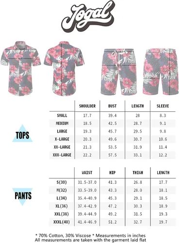 Vista 7 de Jogal - Camisa hawaiana de manga corta con botones para hombre