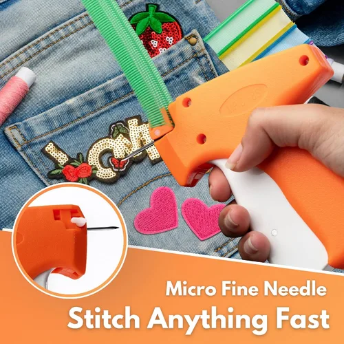 Vista 2 de Sessa Clothes Tag Gun with Fastneres – Mini Tagging Gun for Clothes, Fabric, Upholstery & DIY Crafts – Includes Extra 5 Needles & Pack of Fasteners