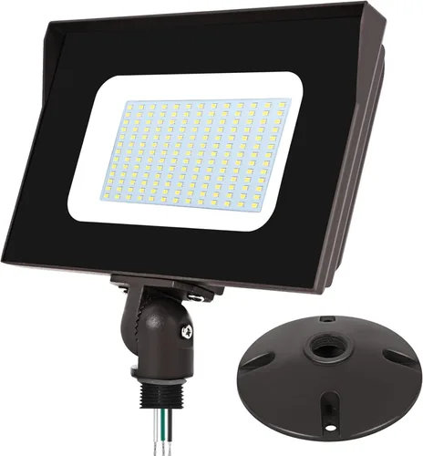 Vista 8 de Luces de inundación LED para exteriores, 40 W con nudillos, luz de seguridad IP65 de 4400 lm con fotocélula del atardecer al amanecer, reflectores