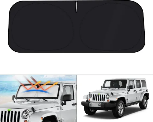 Vista 13 de KUST - Parasol plegable para parabrisas para BMW X1 E84, accesorios 2011 2012 2013 2014 2015, protector de visera de sol ajustable que bloquea
