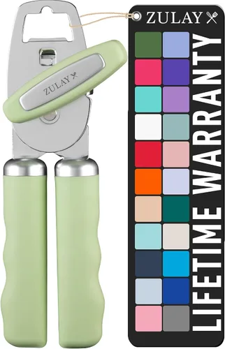 Vista 38 de Zulay Kitchen Abrelatas manual de acero inoxidable resistente con abridor de botellas, abrelatas manual a prueba de óxido con perilla giratoria