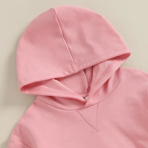 Vista 6 de Gueuusu Conjunto de sudadera con capucha y pantalones deportivos de manga larga para bebé niño y niña, para otoño e invierno