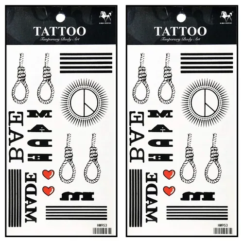 Vista 28 de Tatuajes 2 hojas de tatuaje temporal 3D paraguas de sol nubes de lluvia para mujeres hombres espalda baja hombro cuello brazo tatuaje etiqueta