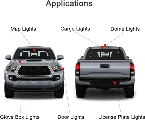 Vista 3 de Xpismii Kit de 14 piezas de 6000K blanco F250 F350 luces LED interiores de repuesto para Ford F-250 F-350 Super Duty 1999-2016, con diagrama