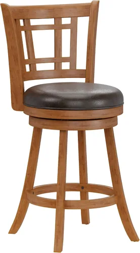 Vista 9 de Hillsdale Fairfox Taburete de bar de madera giratorio de 30.5" de altura, Negro