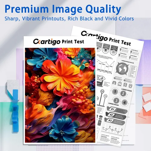 Vista 5 de Cartuchos de tinta 62XL de alto rendimiento compatibles con HP 62, compatible con impresoras HP Envy 5540 5640 5660 7644 OfficeJet 5740 5741 8040