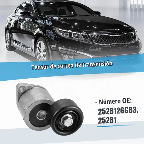 Vista 2 de X AUTOHAUX Conjunto de polea tensor de correa 252812GGB3 para Kia Optima 2016-2020 para Kia Sorento 2016-2020 Tensor Serpentine