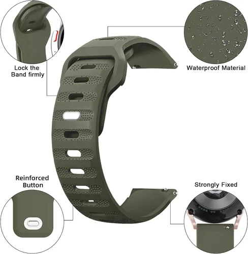 Vista 3 de BlackPro Correa de reloj de estilo resistente de 0.787 in y 0.866 in, correa de reloj de liberación rápida con hebilla de metal reforzada, correa