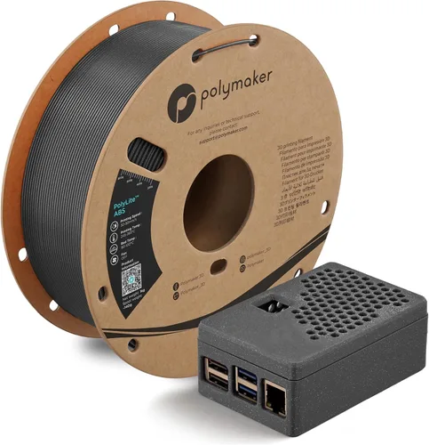 Vista 10 de Polymaker Filamento ABS Pro para impresora 3D de 0.069 pulgadas, color negro, ABS de grado de ingeniería de 2.2 lbs con alta resistencia al calor