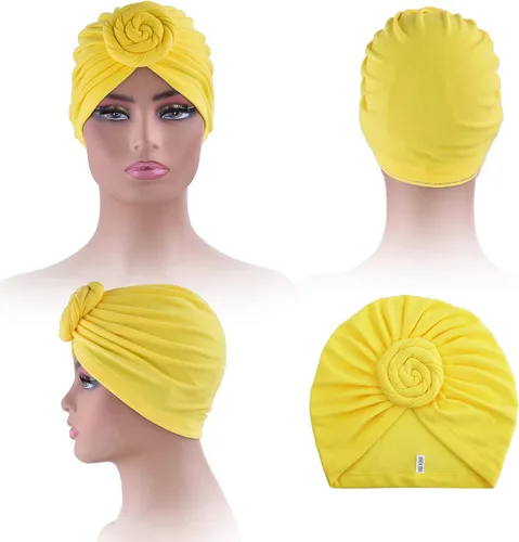Vista 8 de 6 piezas de turbante para mujer, turbantes para la cabeza para mujer, turbantes preatados con nudo torcido para mujer
