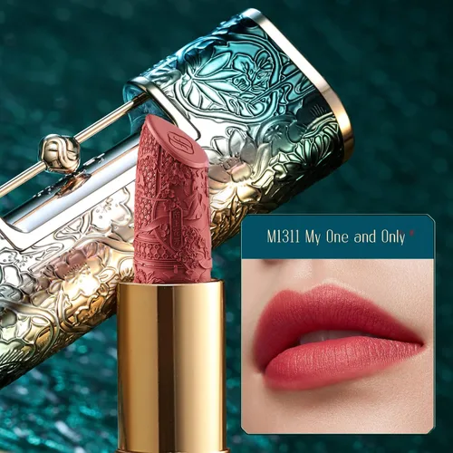 Vista 5 de FLORASIS Blooming Rouge Love Lock Lápiz Labial Lápiz Labial Esculpidor de Larga Duración Acabado Mate Nebuloso Ligero Nutritivo para Uso Diario