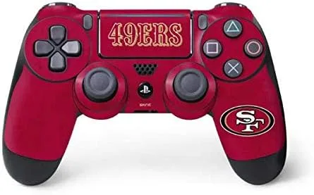 Vista 12 de NFL San Francisco 49ers Skin para mando de PS4 Pro/Slim – San Franciso 49ers blanco y negro