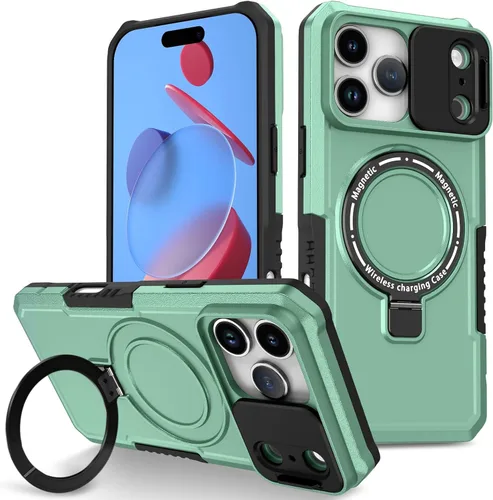 Vista 106 de Funda magnética para iPhone 11, soporte de anillo con ventana corrediza, funda protectora mate a prueba de golpes para iPhone 11 6.1, fundas