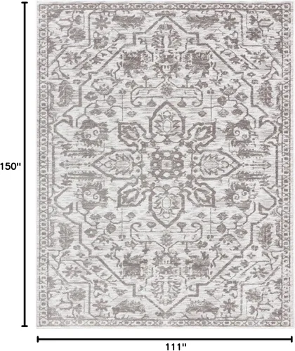 Vista 101 de Well Woven - Alfombra tejida estilo vintage con diseño de medallón, 68 x 120 cm