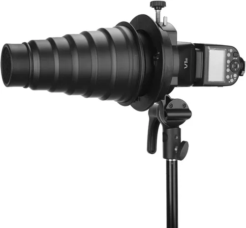 Vista 9 de Godox S2 Soporte de Speedlite para Godox AD200Pro, AD200, AD400Pro, para Speedlite de cabeza redonda V1, Serie V860II / TT685 / TT350, Soporte tipo