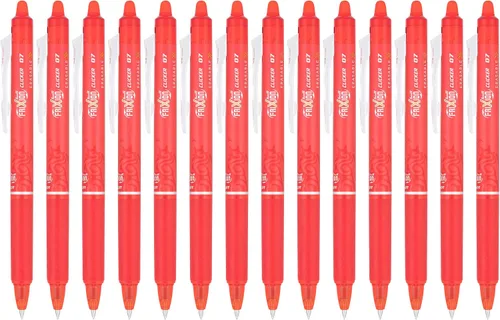 Vista 7 de Pilot FriXion Clicker - Bolígrafos de gel borrables, punta fina (0.027 pulgadas), tinta negra, paquete de 14 bolígrafos recargables, de escritura